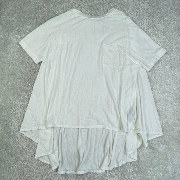 Cog The Big Smoke Delta T-Shirt Linen Blend White Womens OS - Picture 6 of 9